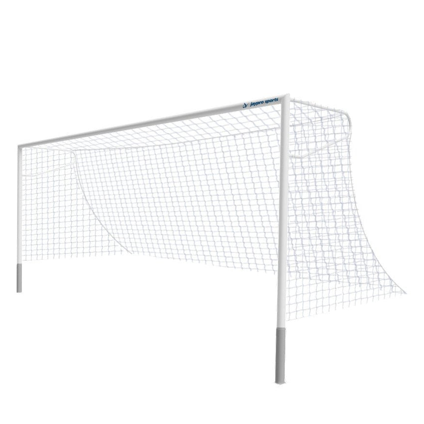 Jaypro Sports Soccer Goal - Classic Official Round Goal - Semi - Permanent with European Backstays - 8' H x 24' W x 4' B x 10' D - Set of - 2 (SGP - 440EB) - SchoolOutlet