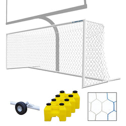 Jaypro Sports Soccer Goal- Nova Premier Adjustable Goal Package- 8' H x 24' W x 10' D x 4' B - Set of 2 (SGP-600AXPKG)