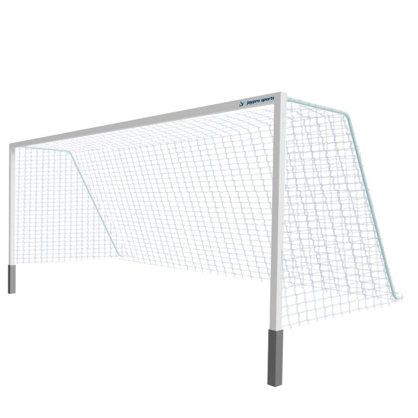 Jaypro Sports Soccer Goal - Classic Official Square with Galvanized Steel backstay Soccer Goals - Set of 2 (SGP - 730) - SchoolOutlet