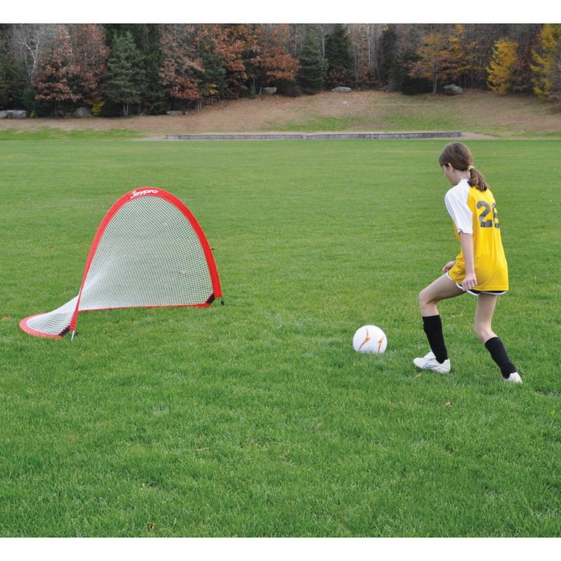 Jaypro Sports Soccer Goal - Pop - Up Trainers with Bag, Red - 2.5' H x 4' W x 2.5' D - Set of 2 (SGPU4830R) - SchoolOutlet