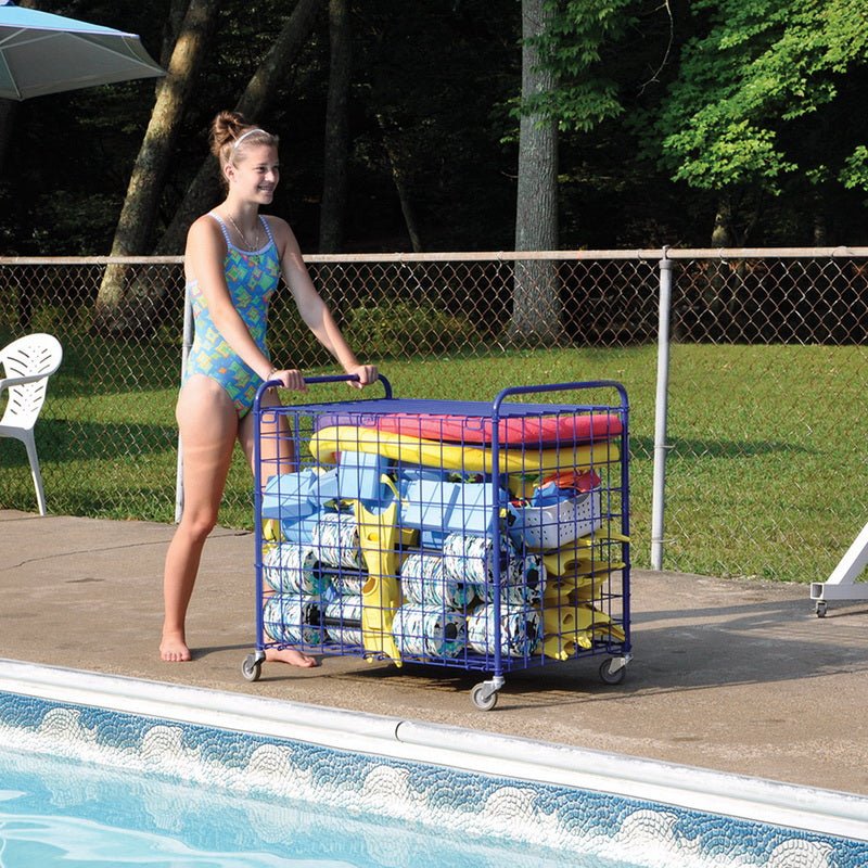 Jaypro Sports Ball Cart - The Original ToteMaster, 25 Ball - Royal Blue (TE - 2) - SchoolOutlet