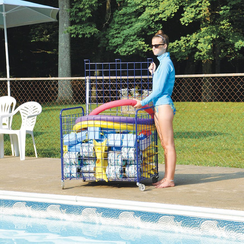 Jaypro Sports Ball Cart - The Original ToteMaster, 25 Ball - Royal Blue (TE - 2) - SchoolOutlet