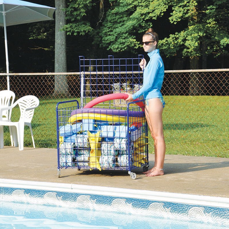 Jaypro Sports Ball Cart - The Original ToteMaster, 25 Ball - Royal Blue (TE - 2) - SchoolOutlet