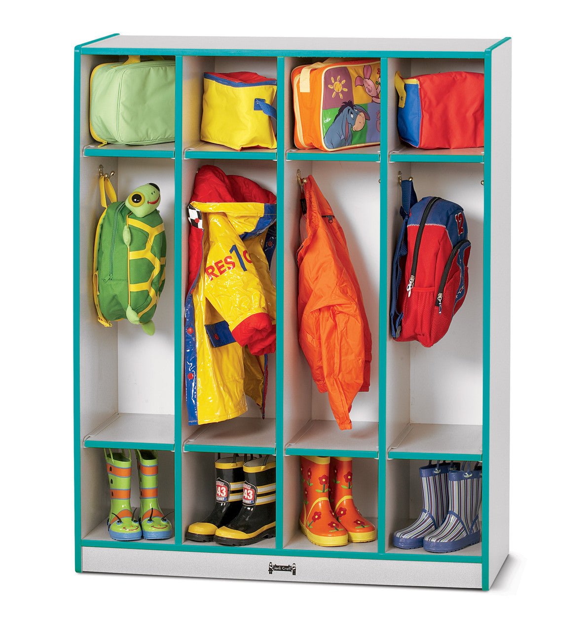 Rainbow Accents 4 Section Coat Locker - SchoolOutlet