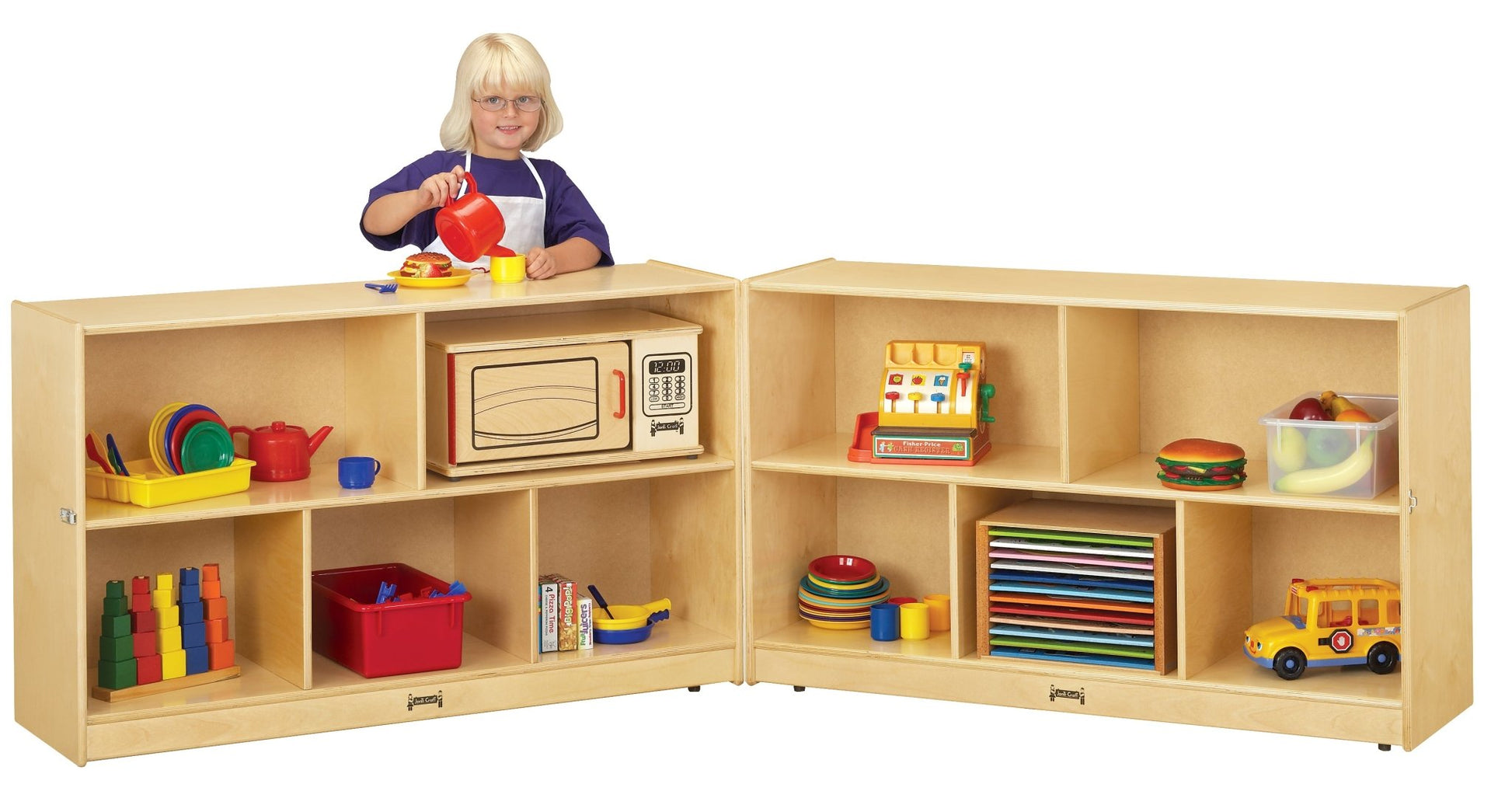 Jonti - Craft Low Mobile Fold - n - Lock Storage Unit - SchoolOutlet
