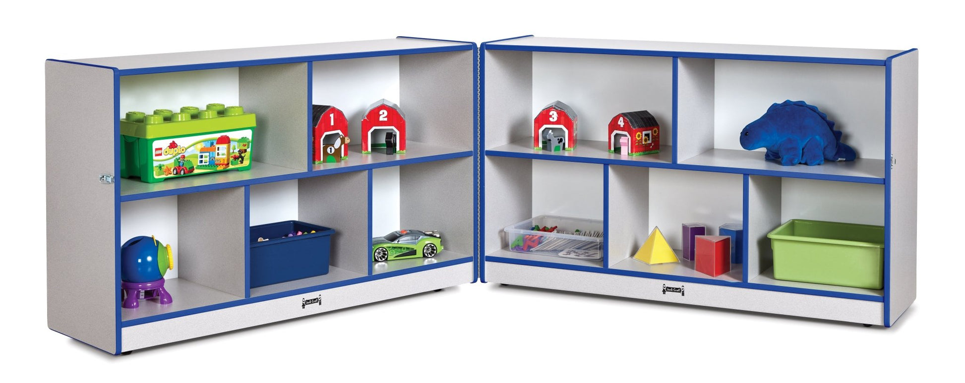 Rainbow Accents Low Mobile Fold - n - Lock Storage Unit - SchoolOutlet