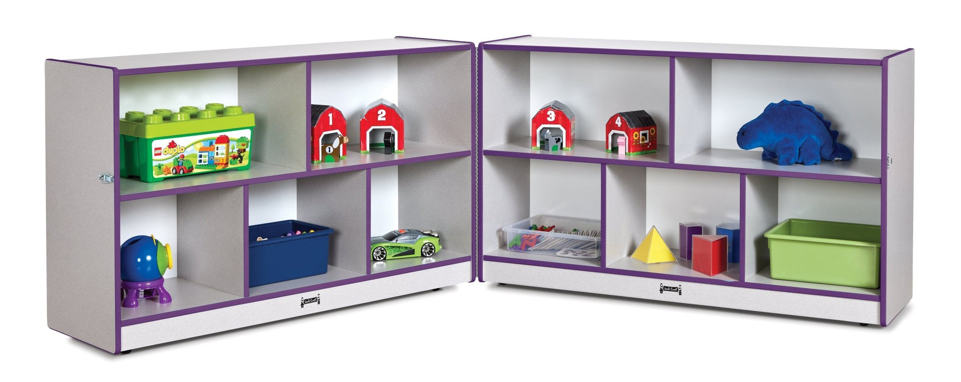 Rainbow Accents Low Mobile Fold - n - Lock Storage Unit - SchoolOutlet