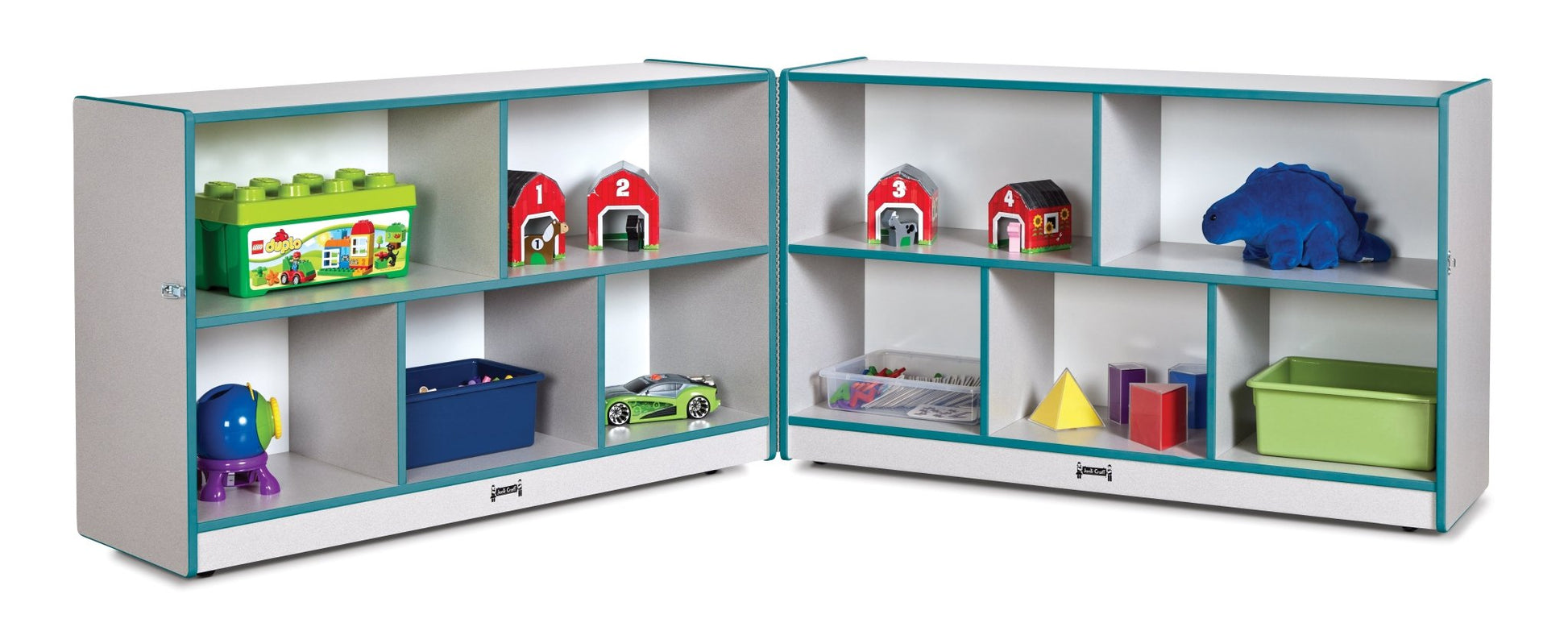 Rainbow Accents Low Mobile Fold - n - Lock Storage Unit - SchoolOutlet