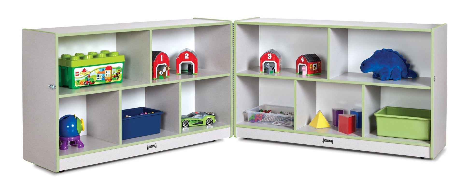 Rainbow Accents Low Mobile Fold - n - Lock Storage Unit - SchoolOutlet