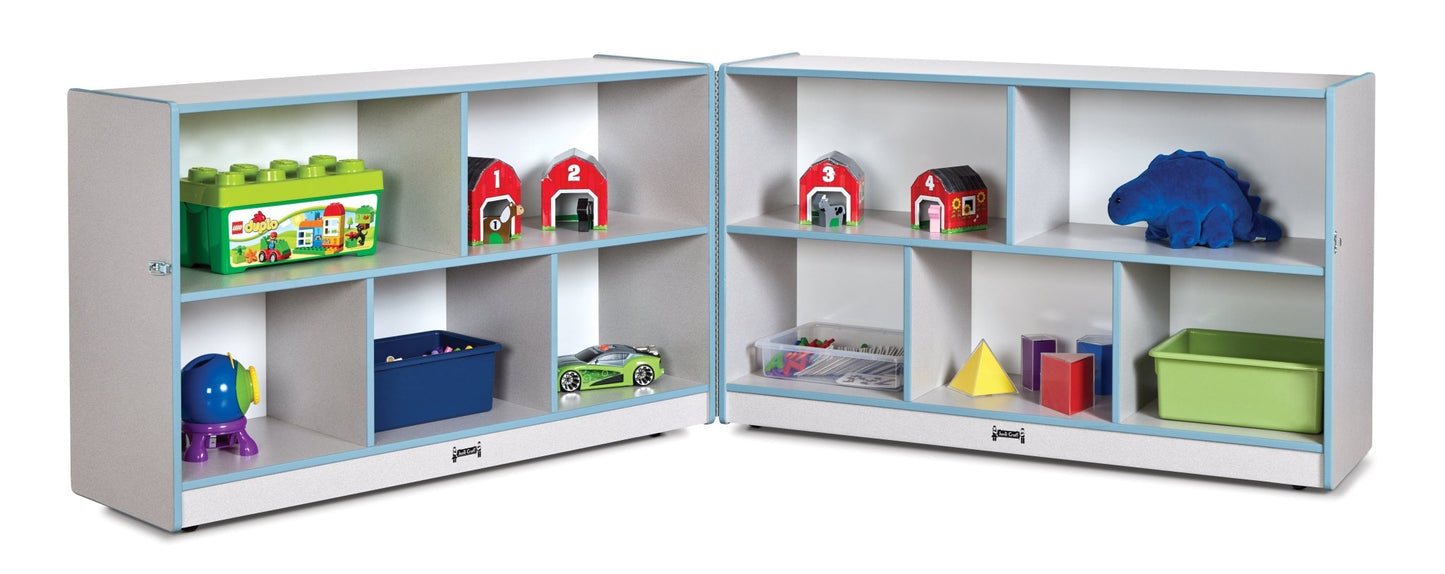 Rainbow Accents Low Mobile Fold - n - Lock Storage Unit - SchoolOutlet