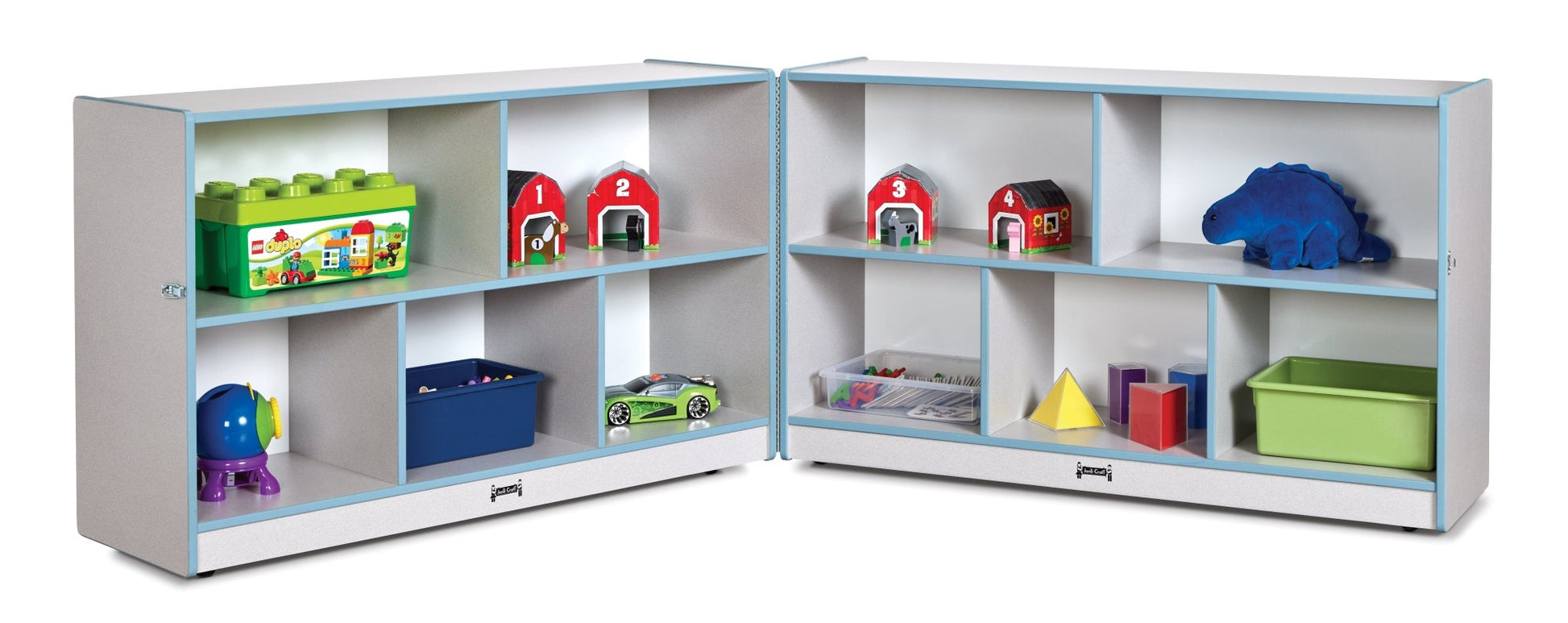 Rainbow Accents Low Mobile Fold - n - Lock Storage Unit - SchoolOutlet