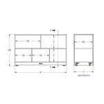 Jonti - Craft Low Single Mobile Storage Unit - 18