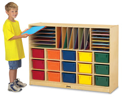 Jonti-Craft Sectional Cubbie-Tray Mobile Unit - with Clear Trays