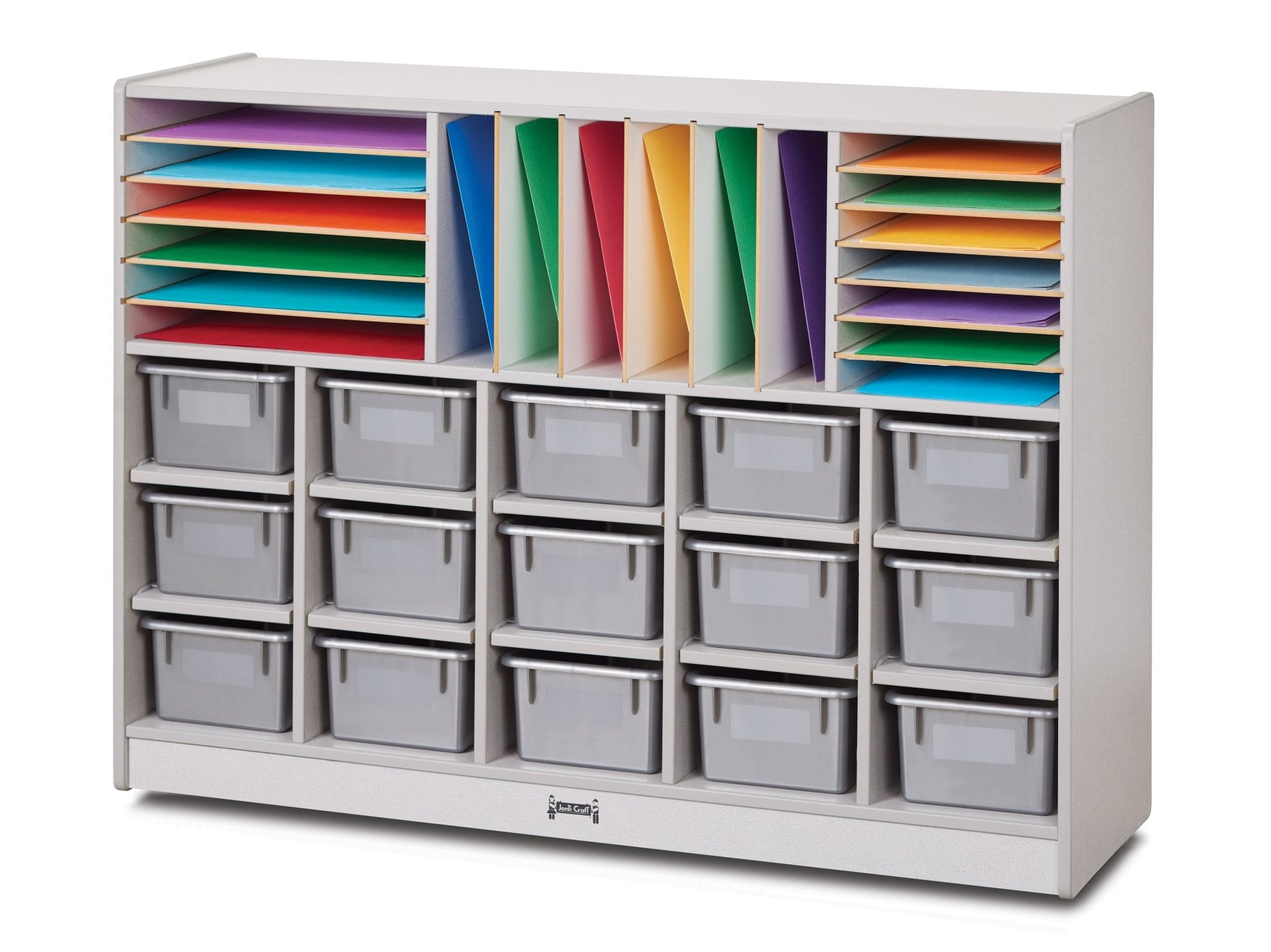Rainbow Accents Sectional Cubbie - Tray Mobile Unit - with Trays - SchoolOutlet
