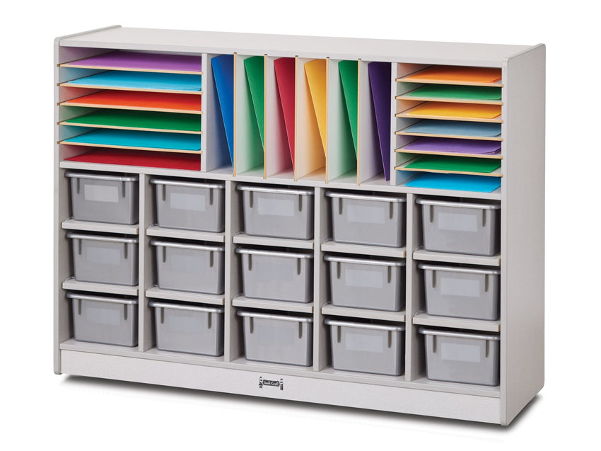 Rainbow Accents Sectional Cubbie - Tray Mobile Unit - with Trays - SchoolOutlet