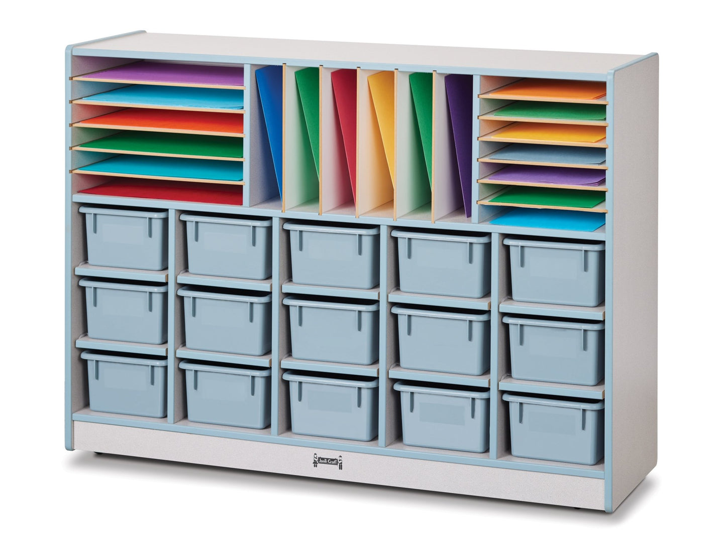 Rainbow Accents Sectional Cubbie - Tray Mobile Unit - with Trays - SchoolOutlet