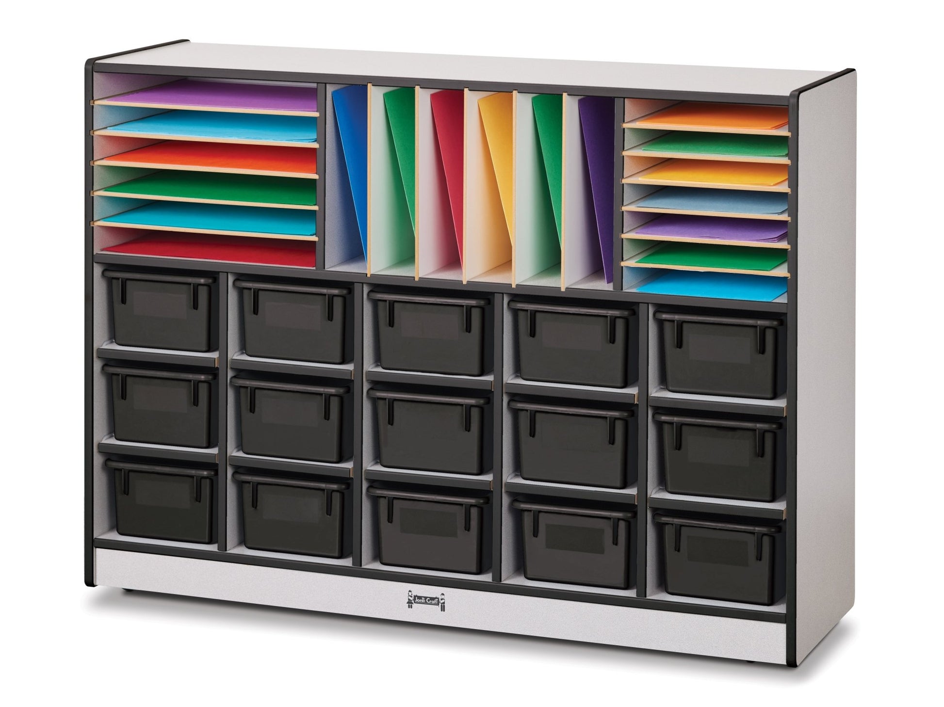 Rainbow Accents Sectional Cubbie - Tray Mobile Unit - with Trays - SchoolOutlet