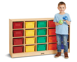 Jonti-Craft 20 Cubbie-Tray Mobile Storage - with Colored Trays