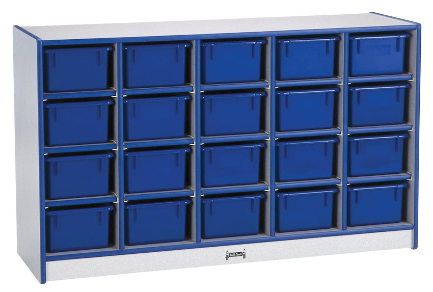 Rainbow Accents 20 Cubbie - Tray Mobile Storage - with Trays - SchoolOutlet