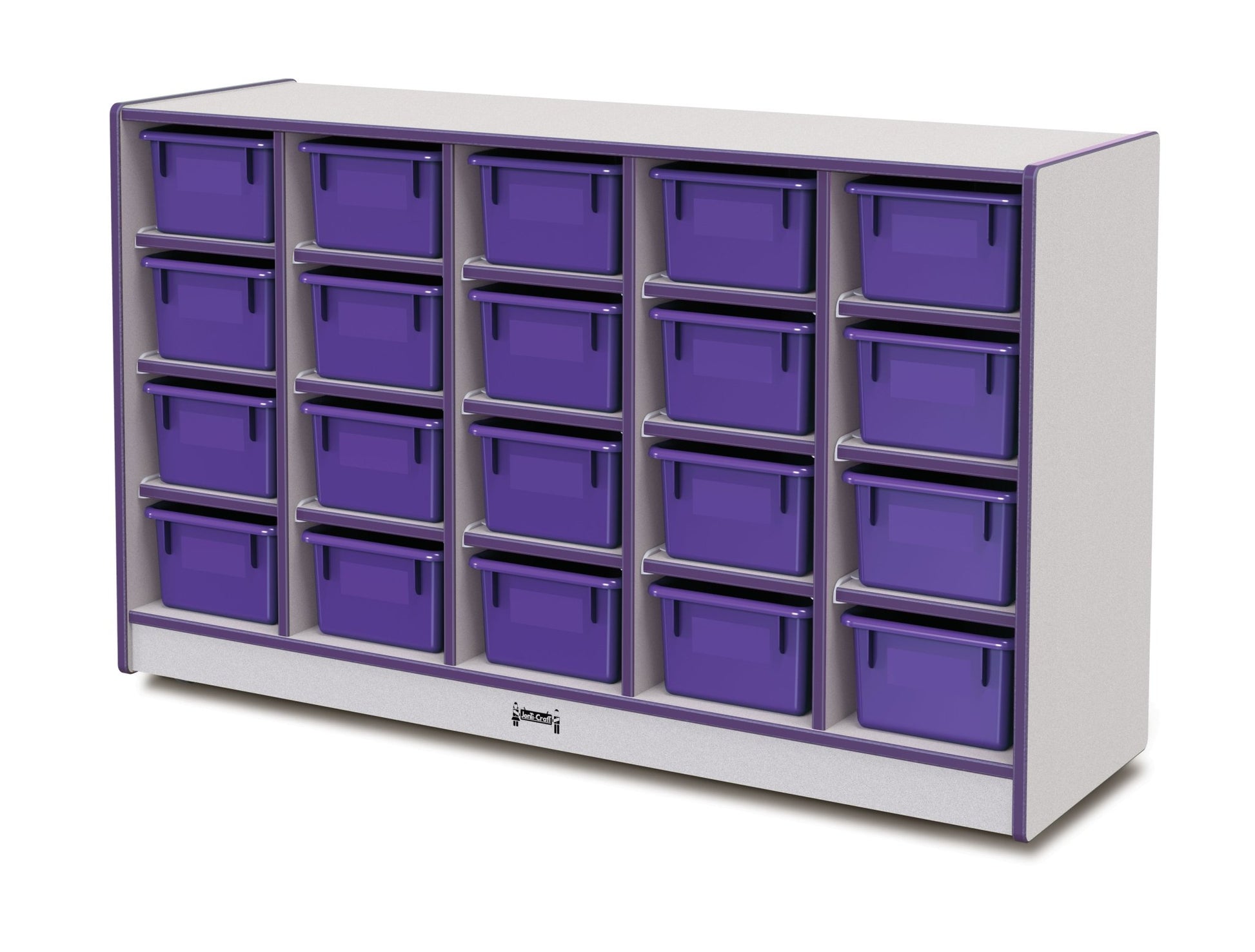 Rainbow Accents 20 Cubbie - Tray Mobile Storage - with Trays - SchoolOutlet