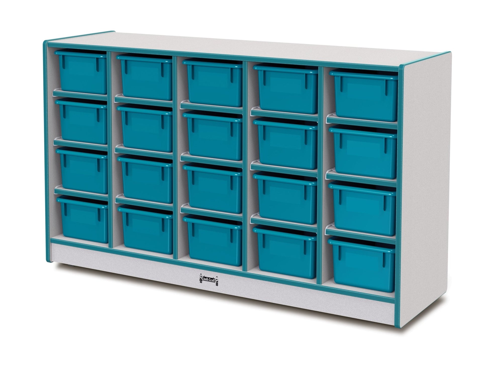 Rainbow Accents 20 Cubbie - Tray Mobile Storage - with Trays - SchoolOutlet