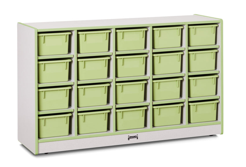 Rainbow Accents 20 Cubbie - Tray Mobile Storage - with Trays - SchoolOutlet