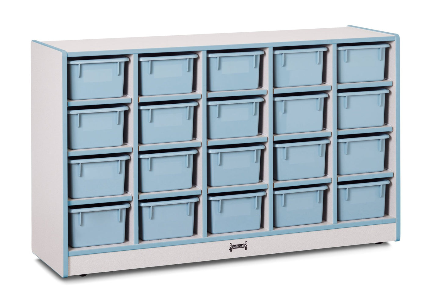 Rainbow Accents 20 Cubbie - Tray Mobile Storage - with Trays - SchoolOutlet