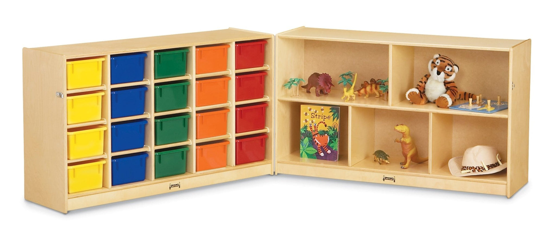 Jonti - Craft 20 Cubbie - Tray Fold - n - Lock Storage Unit - with Clear Trays - SchoolOutlet