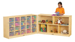 Jonti - Craft 20 Cubbie - Tray Fold - n - Lock Storage Unit - with Clear Trays - SchoolOutlet