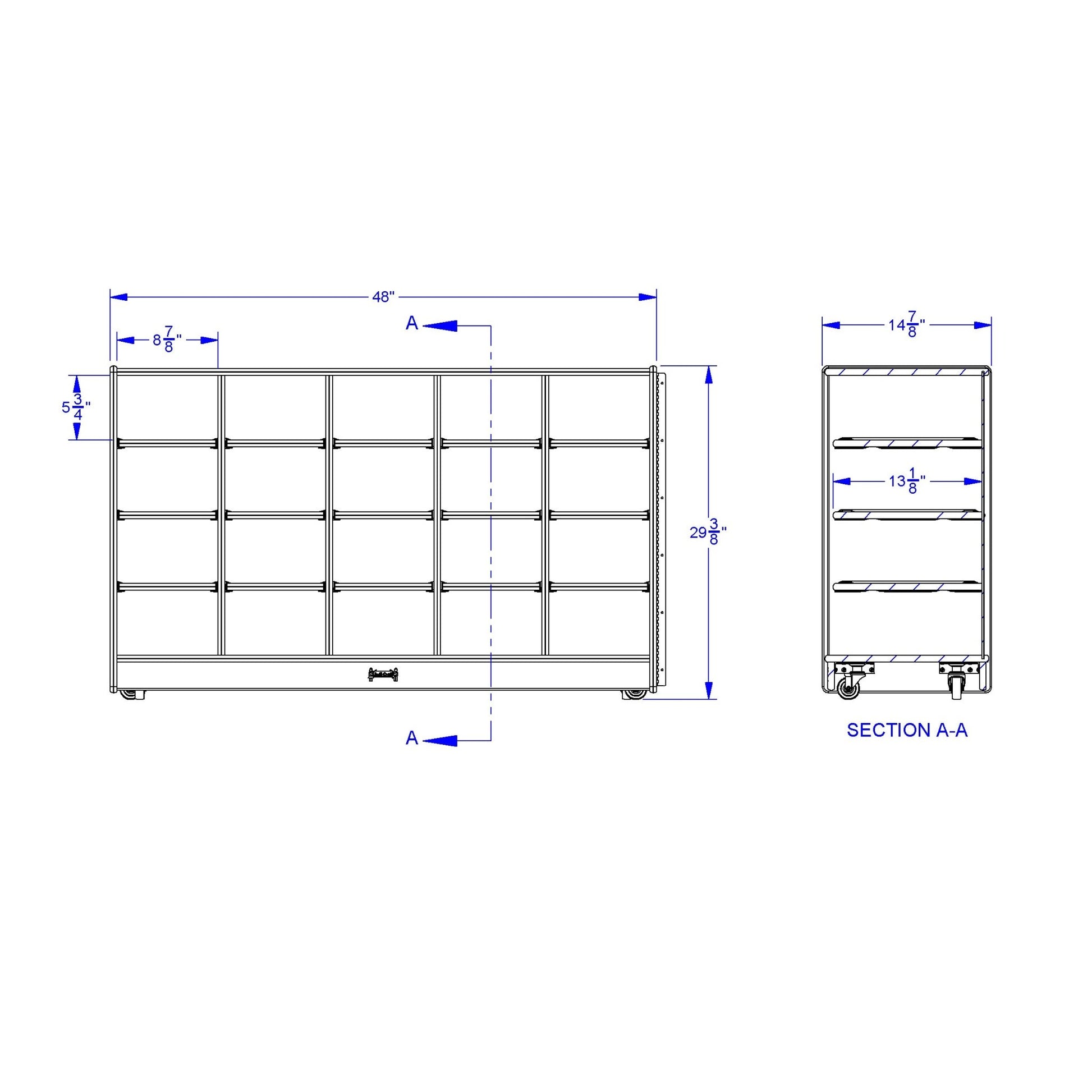 Jonti - Craft 20 Cubbie - Tray Fold - n - Lock Storage Unit - with Clear Trays - SchoolOutlet
