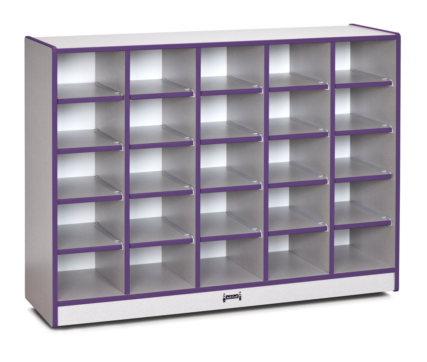 Rainbow Accents 25 Cubbie - Tray Mobile Storage - without Trays - SchoolOutlet