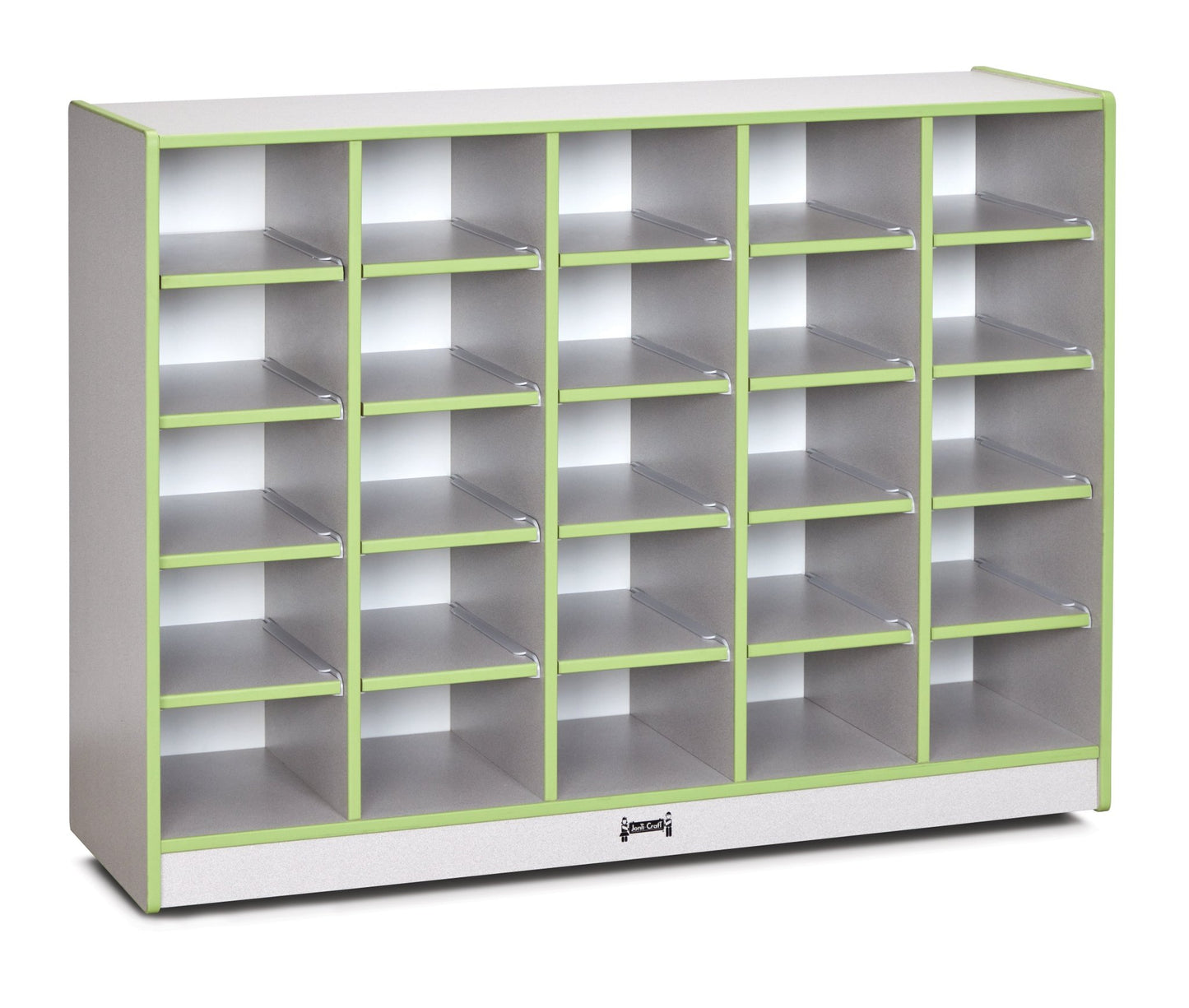 Rainbow Accents 25 Cubbie - Tray Mobile Storage - without Trays - SchoolOutlet