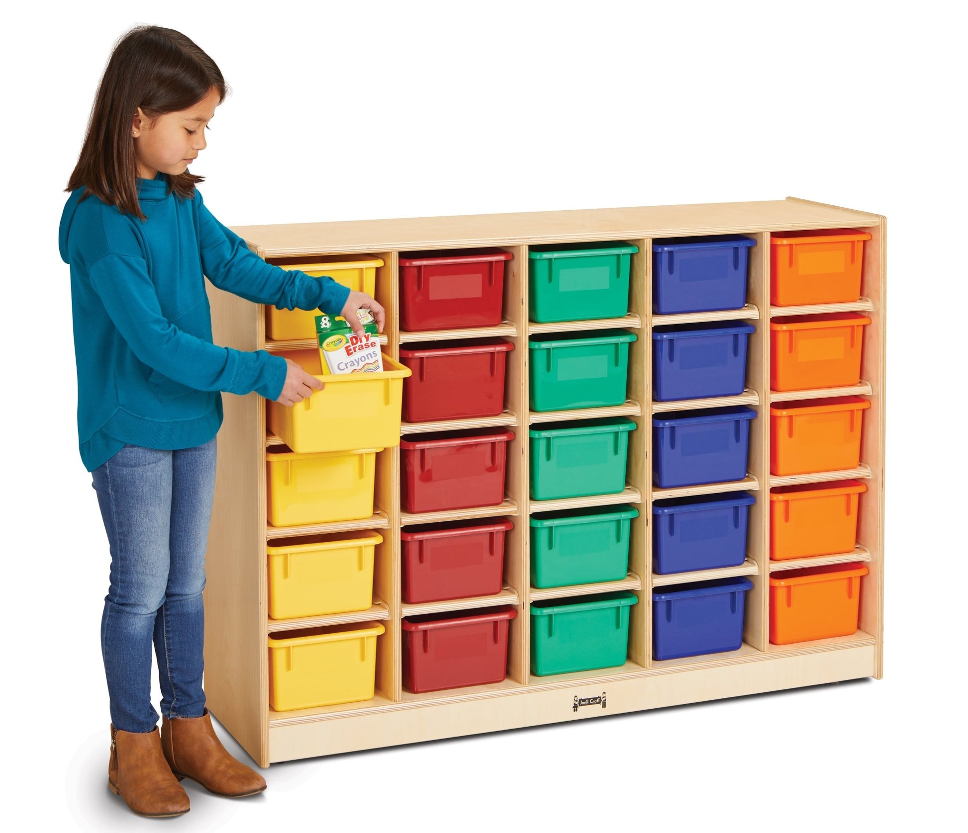 Jonti - Craft 25 Cubbie - Tray Mobile Storage - with Colored Trays - SchoolOutlet