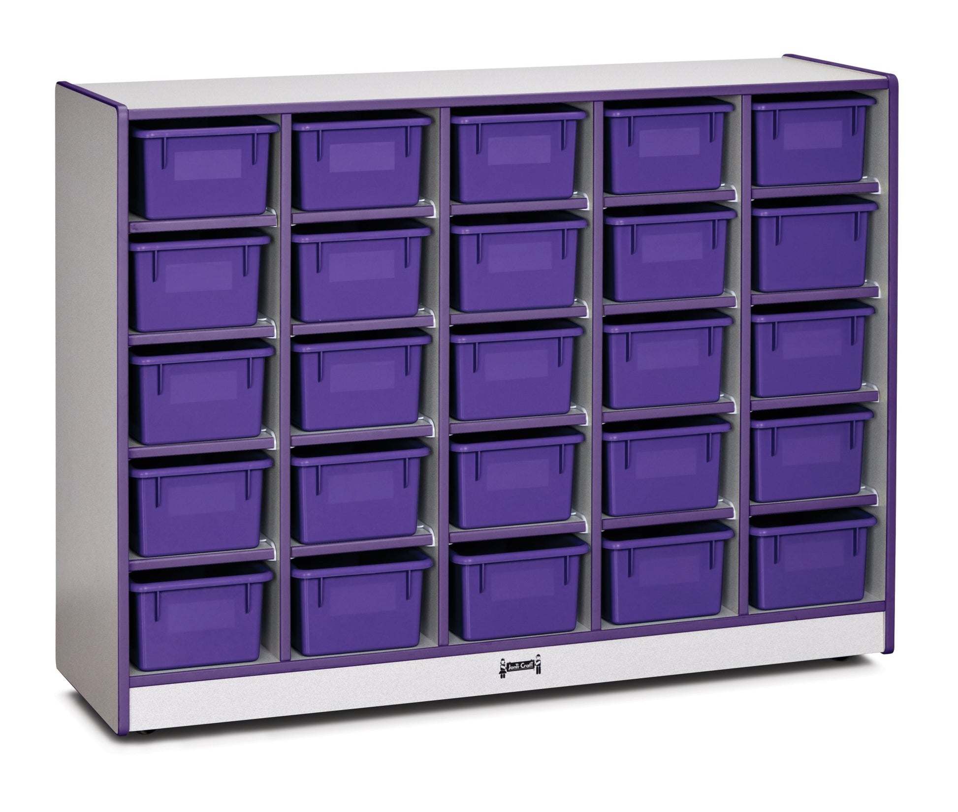Rainbow Accents 25 Cubbie - Tray Mobile Storage - with Trays - SchoolOutlet