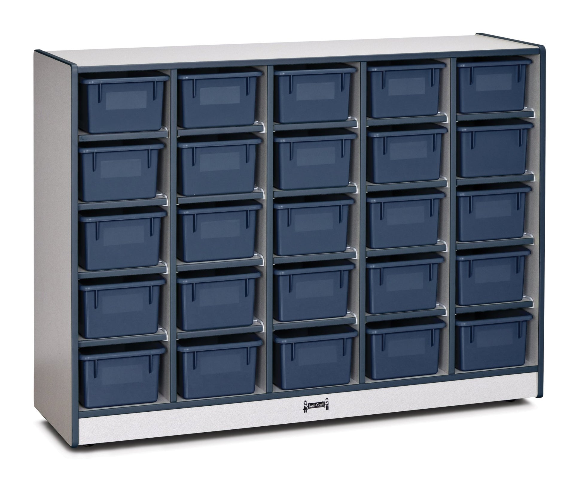 Rainbow Accents 25 Cubbie - Tray Mobile Storage - with Trays - SchoolOutlet