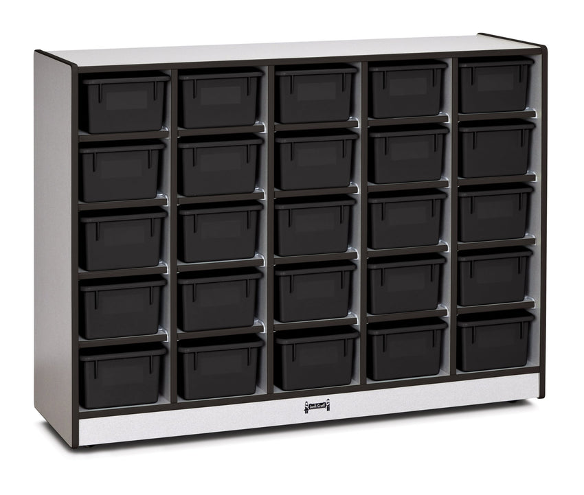 Rainbow Accents 25 Cubbie - Tray Mobile Storage - with Trays - SchoolOutlet