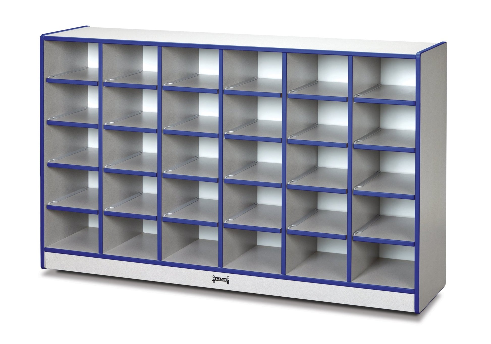Rainbow Accents 30 Cubbie - Tray Mobile Storage - without Trays - SchoolOutlet