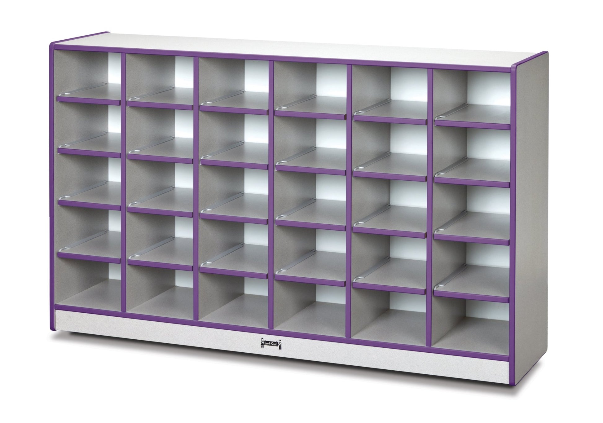 Rainbow Accents 30 Cubbie - Tray Mobile Storage - without Trays - SchoolOutlet
