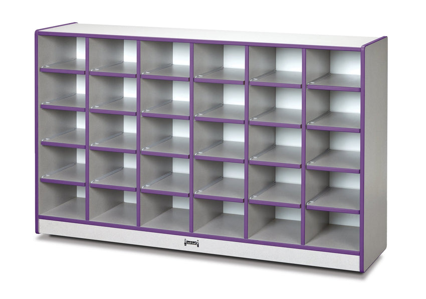 Rainbow Accents 30 Cubbie - Tray Mobile Storage - without Trays - SchoolOutlet