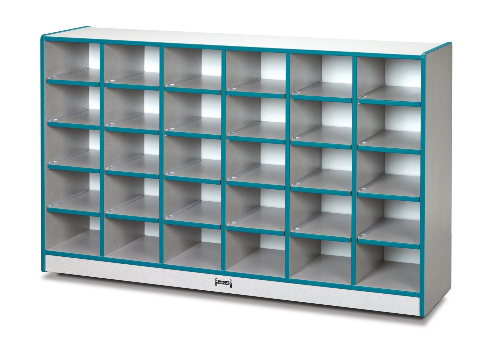 Rainbow Accents 30 Cubbie - Tray Mobile Storage - without Trays - SchoolOutlet