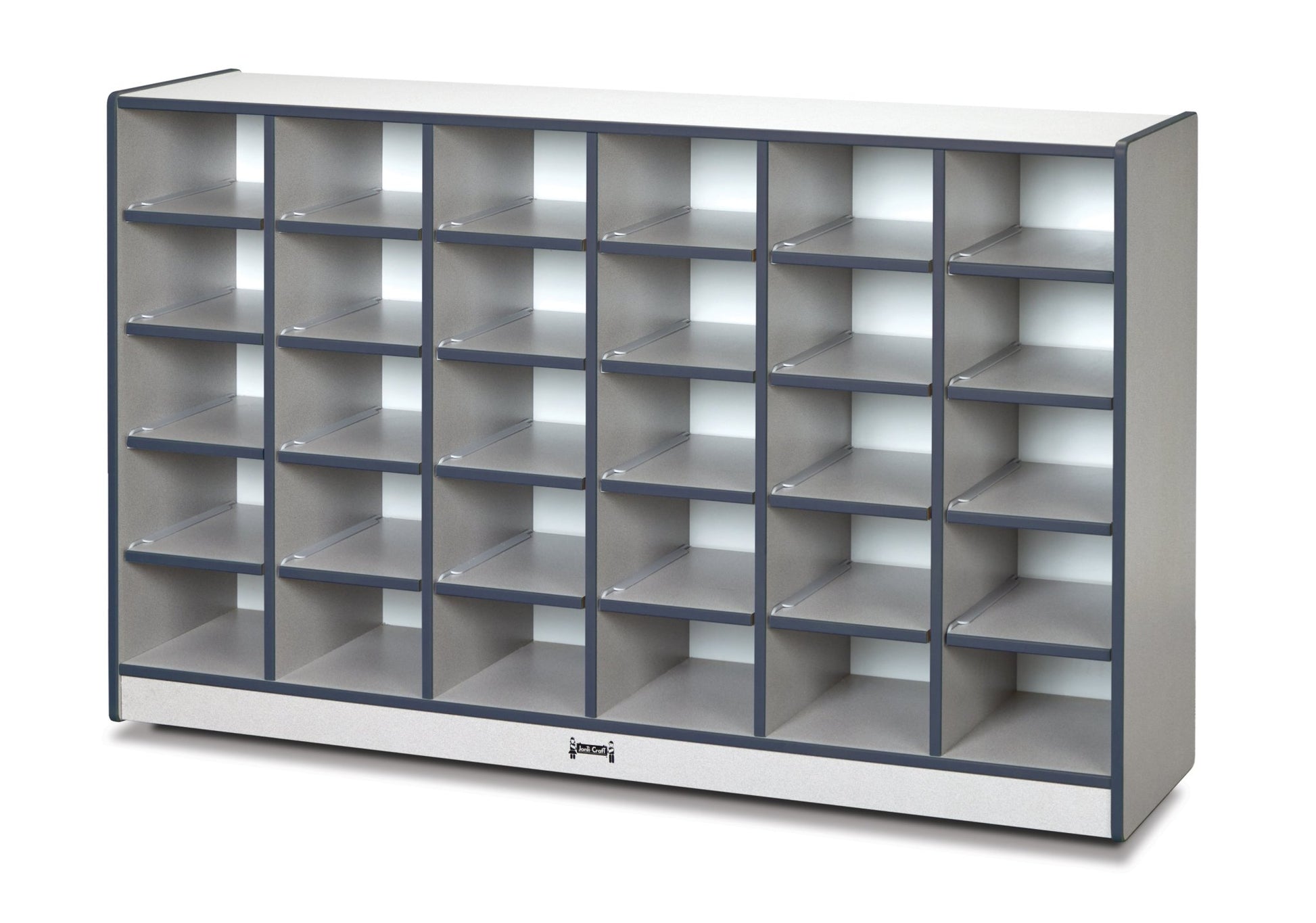 Rainbow Accents 30 Cubbie - Tray Mobile Storage - without Trays - SchoolOutlet