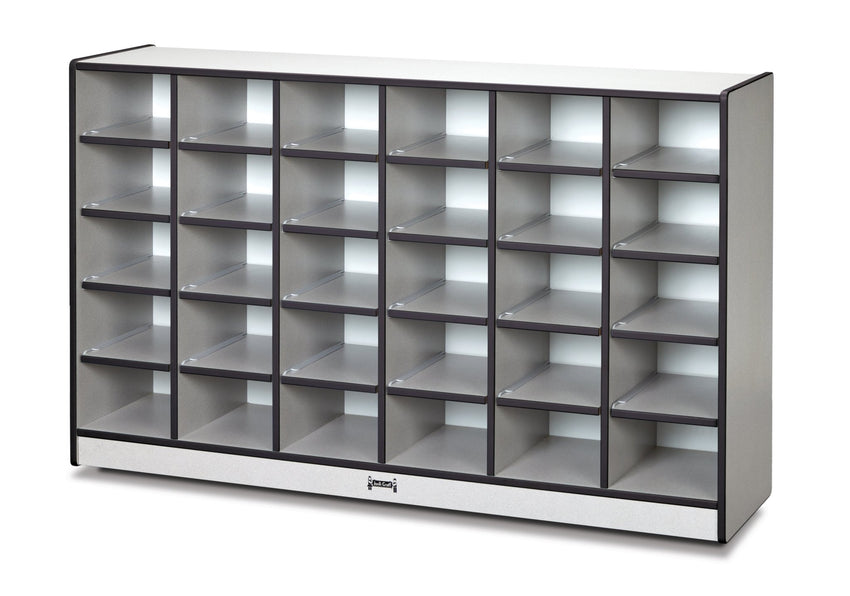 Rainbow Accents 30 Cubbie - Tray Mobile Storage - without Trays - SchoolOutlet