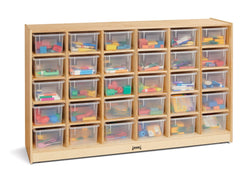 Jonti-Craft 30 Cubbie-Tray Mobile Storage - with Clear Trays