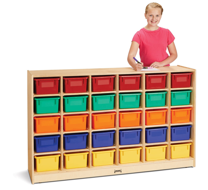 Jonti - Craft 30 Cubbie - Tray Mobile Storage - with Colored Trays - SchoolOutlet