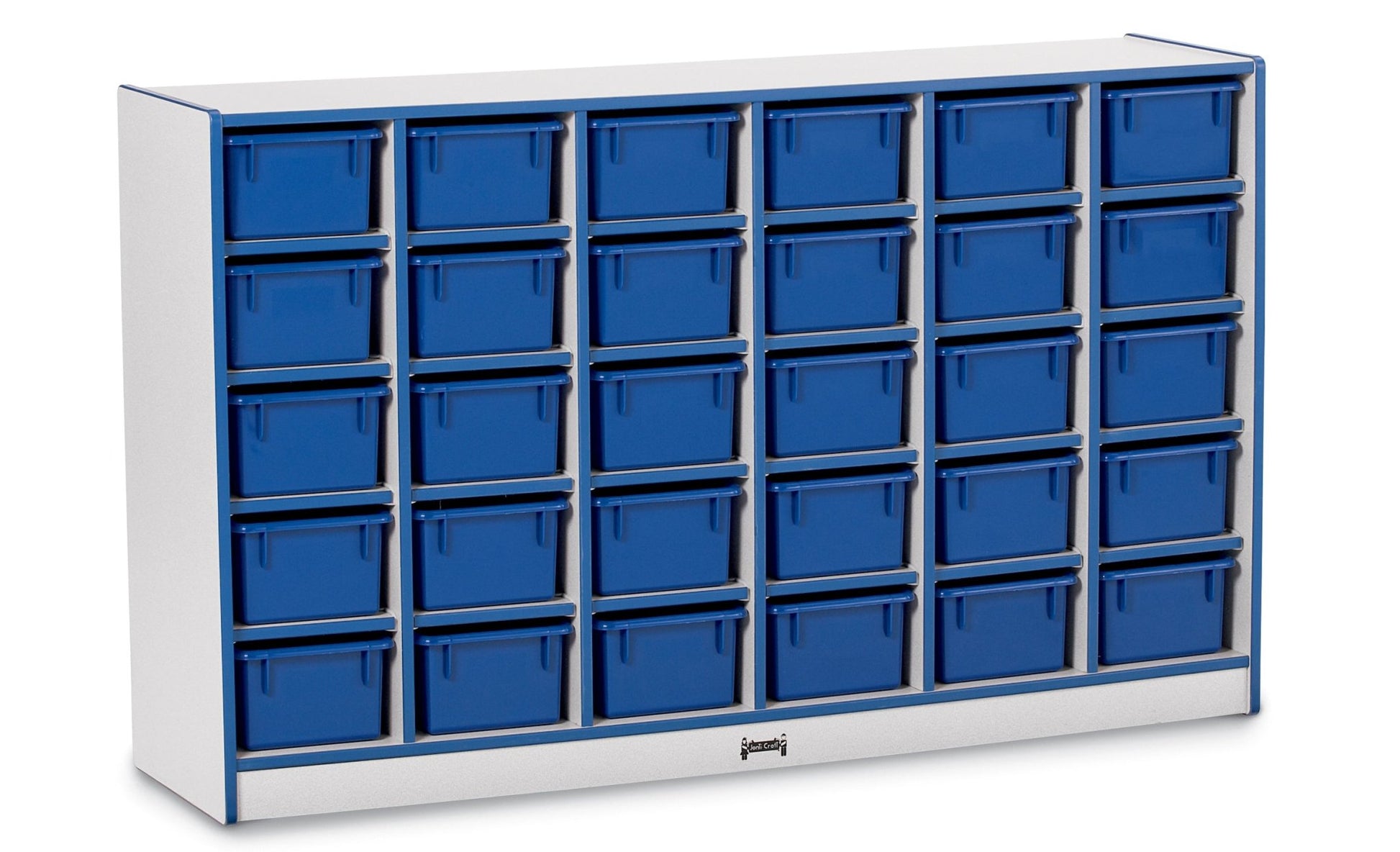 Rainbow Accents 30 Cubbie - Tray Mobile Storage - with Trays - SchoolOutlet