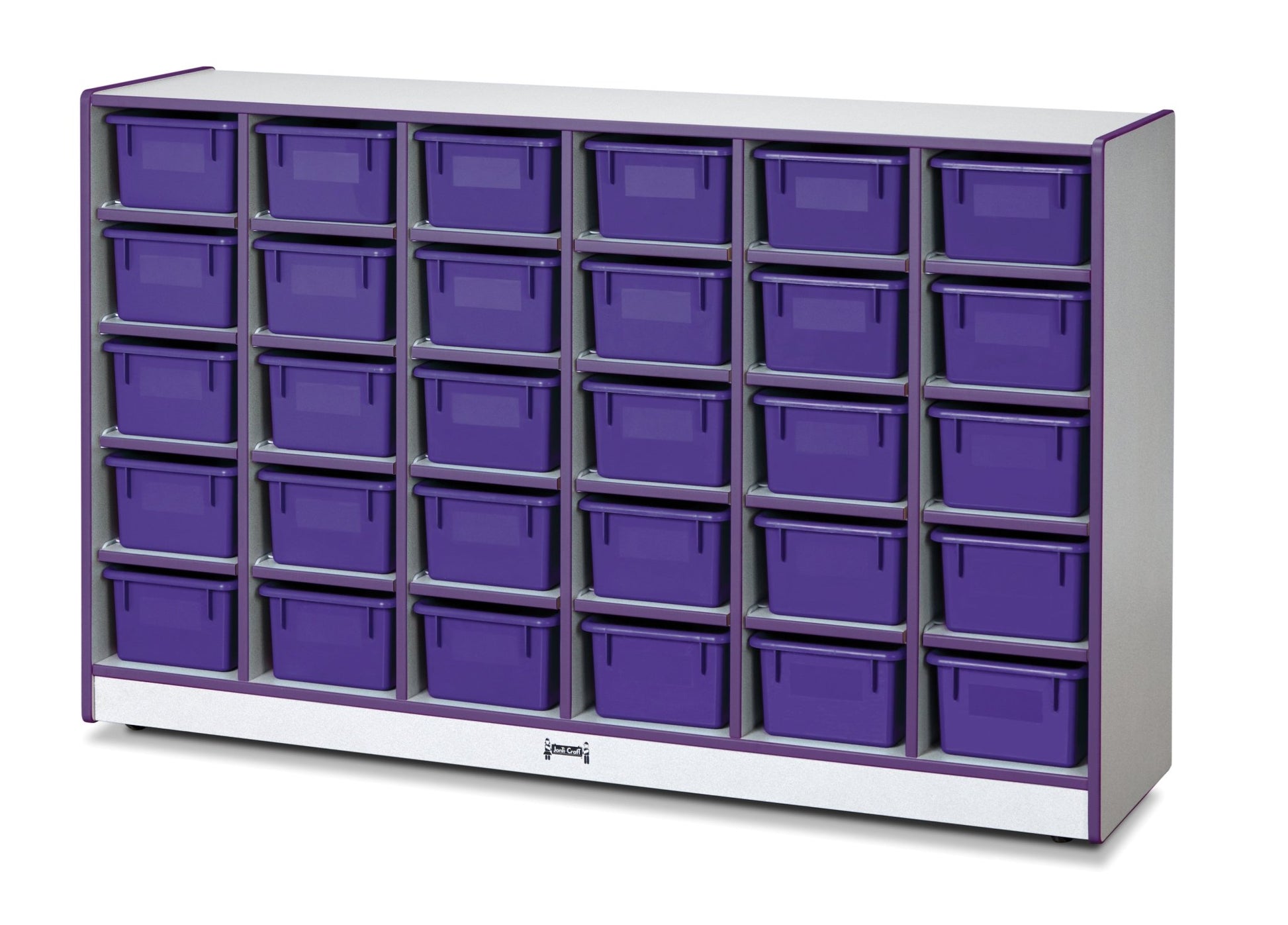 Rainbow Accents 30 Cubbie - Tray Mobile Storage - with Trays - SchoolOutlet