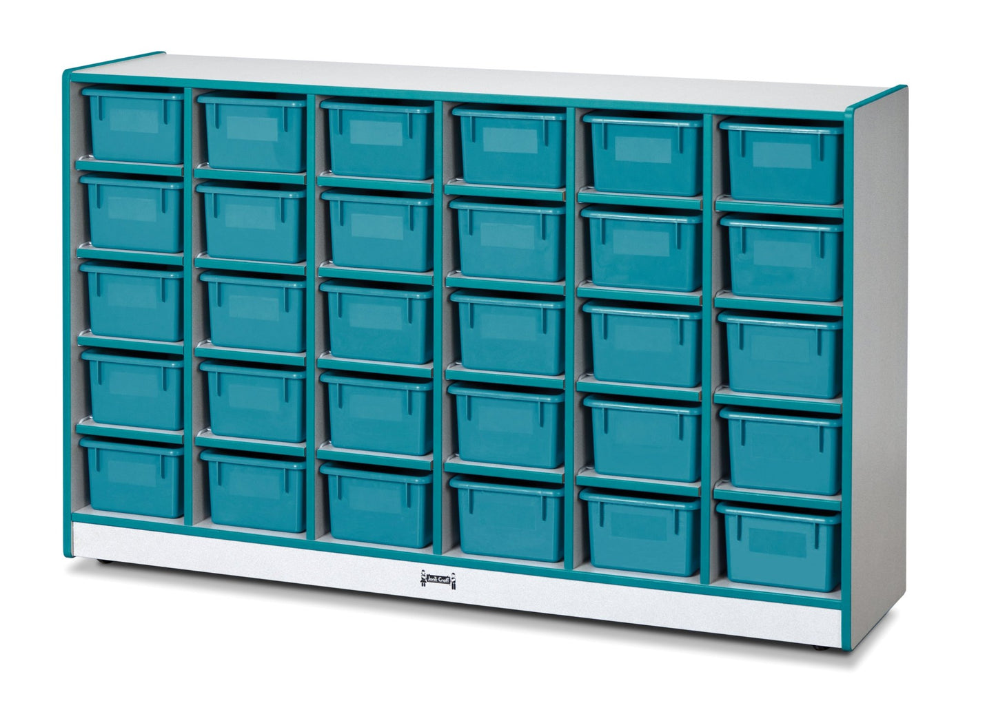 Rainbow Accents 30 Cubbie - Tray Mobile Storage - with Trays - SchoolOutlet