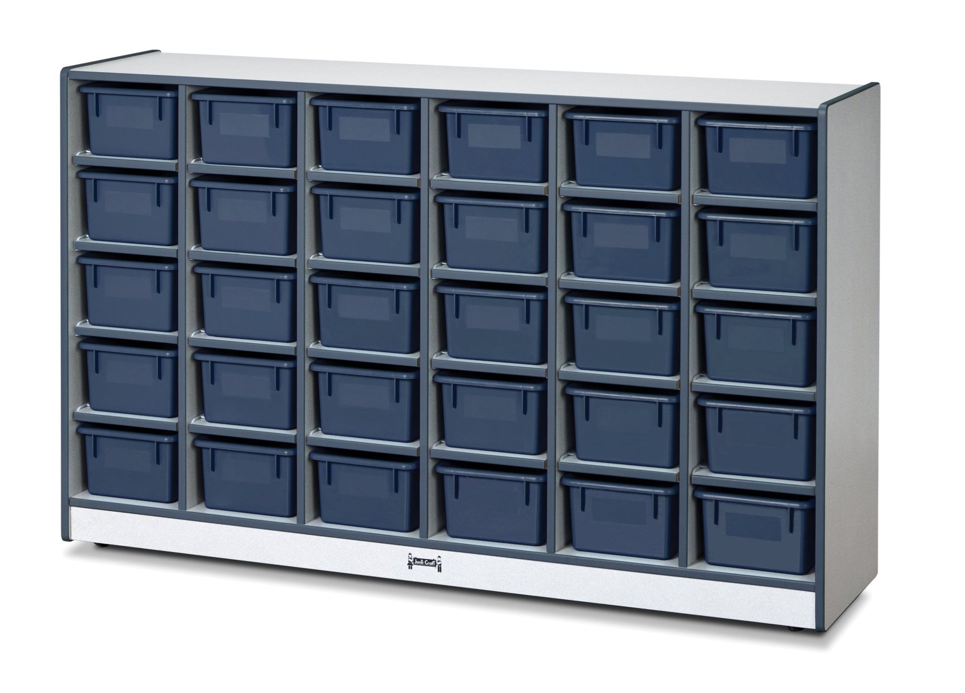Rainbow Accents 30 Cubbie - Tray Mobile Storage - with Trays - SchoolOutlet