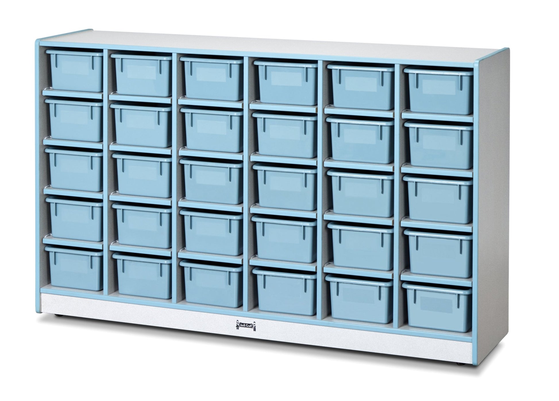 Rainbow Accents 30 Cubbie - Tray Mobile Storage - with Trays - SchoolOutlet