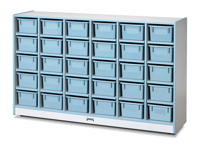 Rainbow Accents 30 Cubbie - Tray Mobile Storage - with Trays - SchoolOutlet